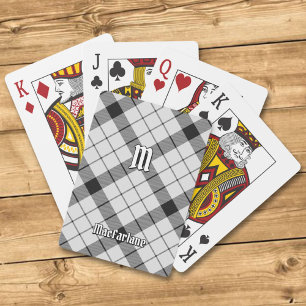 Clan MacFarlane Black and White Tartan Playing Cards