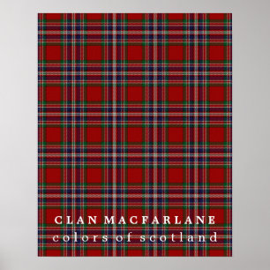 Clan MacFarlane Colours of Scotland Tartan Poster
