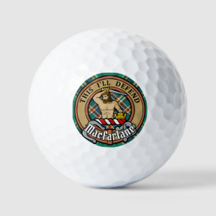 Clan MacFarlane Crest over Ancient Hunting Tartan Golf Balls