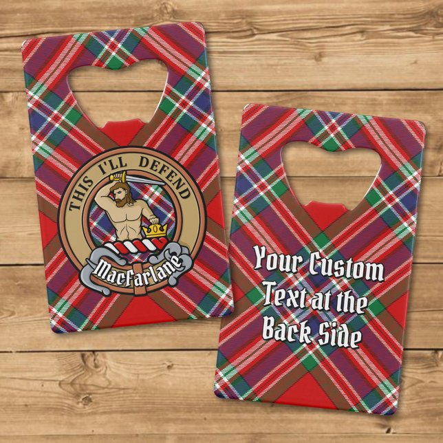 Clan MacFarlane Crest over Tartan (Creator Uploaded)