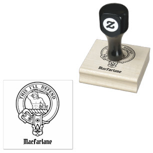 Clan MacFarlane Crest Rubber Stamp