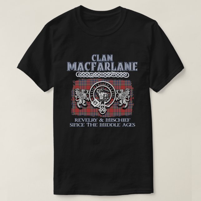 Clan MacFarlane crest Scottish clans Scottish surn T-Shirt (Design Front)