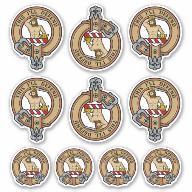 Clan MacFarlane Crest Sticker Set (Front)