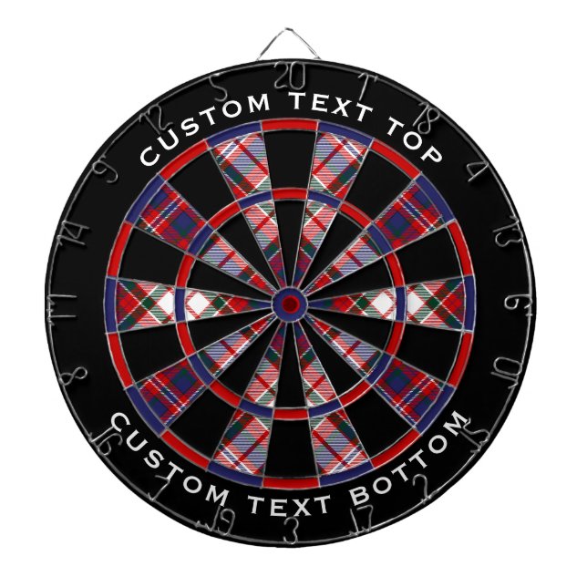 Clan MacFarlane Dress Tartan Dartboard (Front)