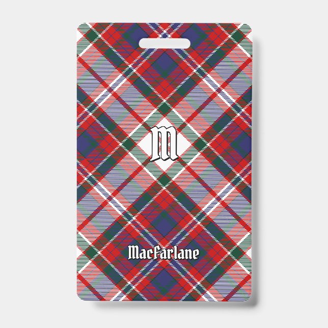 Clan MacFarlane Dress Tartan ID Badge (Front)