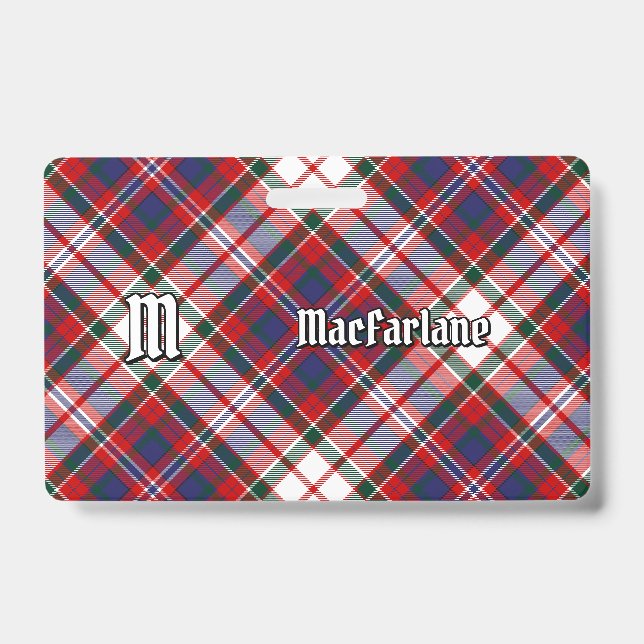 Clan MacFarlane Dress Tartan ID Badge (Front)