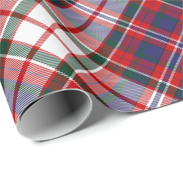 Clan MacFarlane Dress Tartan Wrapping Paper (Roll Corner)