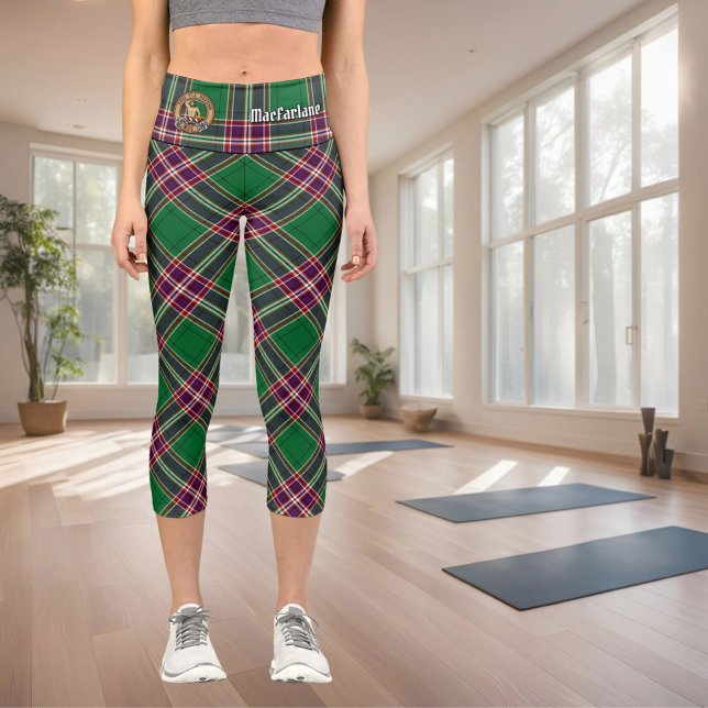 Clan MacFarlane Modern Hunting Tartan Capri Leggings (Creator Uploaded)