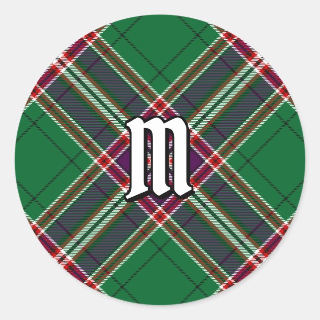 Clan MacFarlane Modern Hunting Tartan Classic Round Sticker (Front)