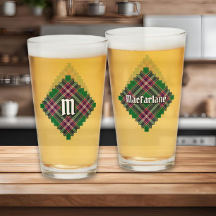 Clan MacFarlane Modern Hunting Tartan Glass