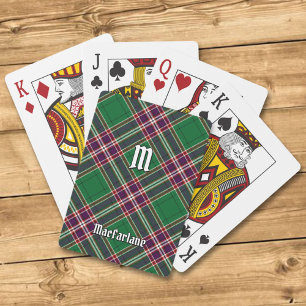 Clan MacFarlane Modern Hunting Tartan Playing Cards