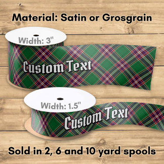 Clan MacFarlane Modern Hunting Tartan Satin Ribbon