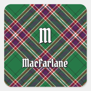 Clan MacFarlane Modern Hunting Tartan Square Sticker