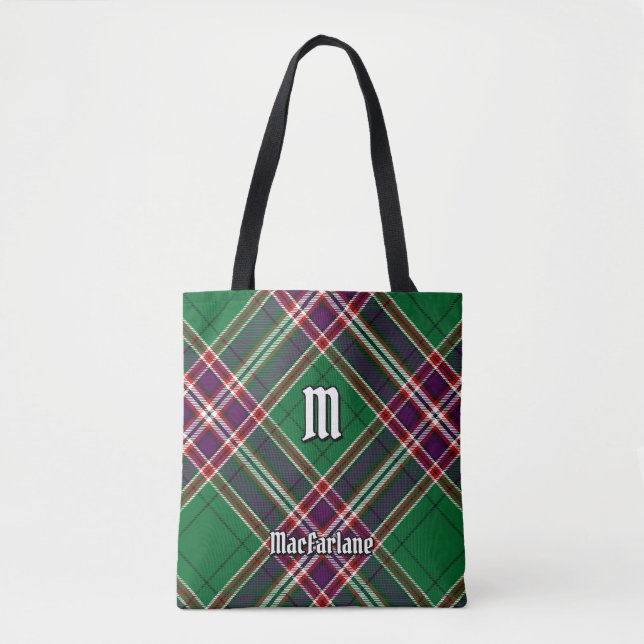 Clan MacFarlane Modern Hunting Tartan Tote Bag (Front)