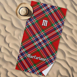 Clan MacFarlane Red Tartan Beach Towel