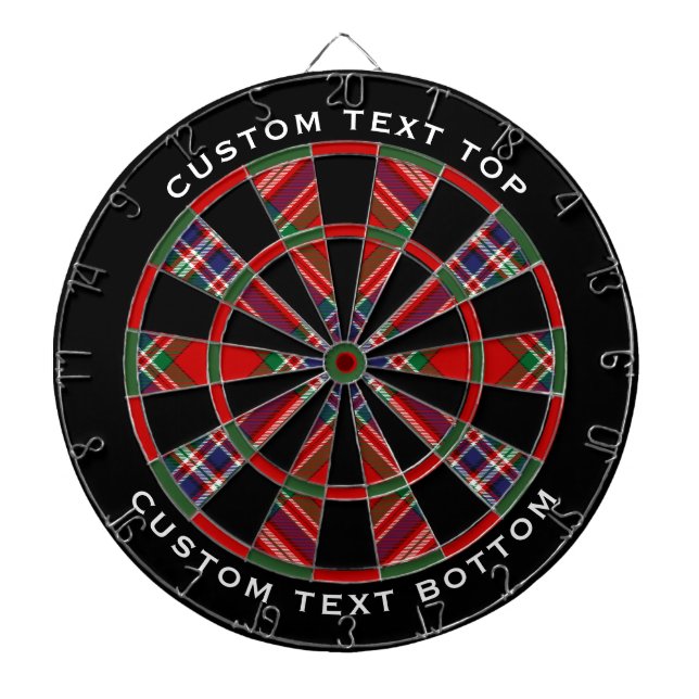 Clan MacFarlane Red Tartan Dartboard (Front)