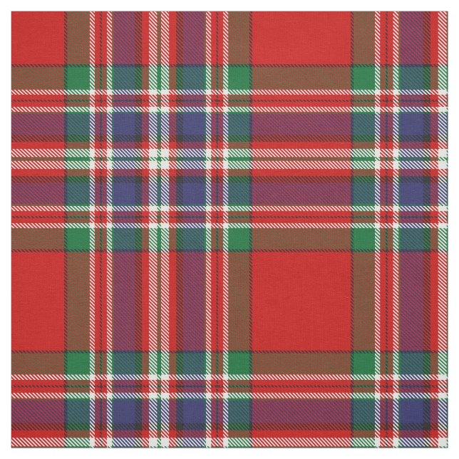 Clan MacFarlane Red Tartan Fabric (Swatch)
