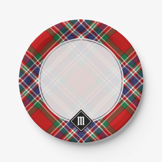 Clan MacFarlane Red Tartan Paper Plate (Front)