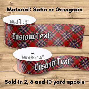 Clan MacFarlane Red Tartan Satin Ribbon