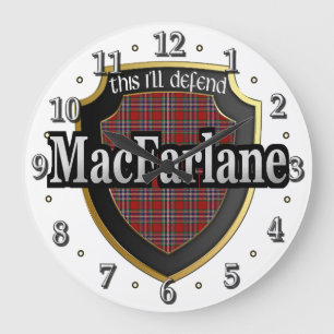 Clan MacFarlane Tartan Scottish Dream Clock