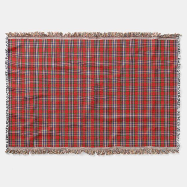 Clan MacFarlane Tartan Throw Blanket (Front)