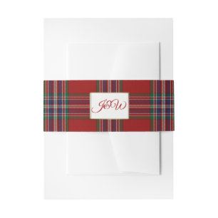 Clan MacFarlane Tartan Wedding Belly Band Invitation Belly Band