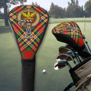 Clan MacGill Crest over Red Golf Head Cover