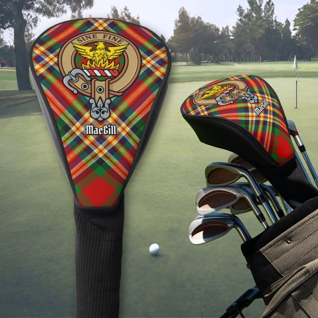 Clan MacGill Crest over Red Golf Head Cover (Creator Uploaded)