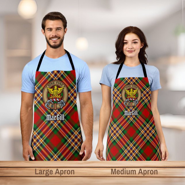 Clan MacGill Crest over Tartan Apron (Creator Uploaded)
