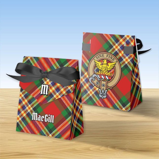 Clan MacGill Crest over Tartan Favour Box (Creator Uploaded)