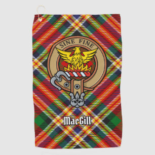 Clan MacGill Crest over Tartan Golf Towel