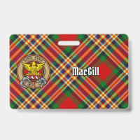 Clan MacGill Crest over Tartan