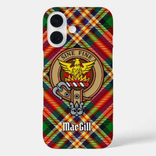Clan MacGill Crest over Tartan iPhone Case