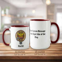 Clan MacGill Crest over Tartan Mug