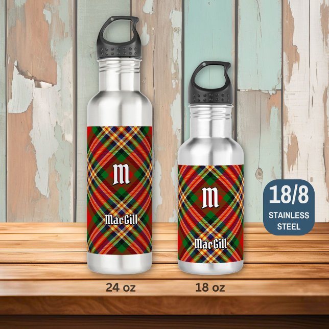 Clan MacGill Tartan Stainless Steel Water Bottle (Creator Uploaded)