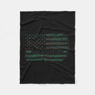 Clan Macgillivray Hunting Scottish Tartan Us Flag Fleece Blanket