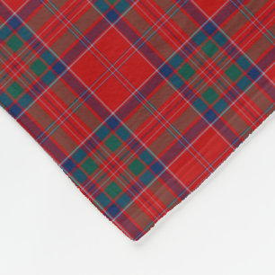 Clan MacGillivray Tartan Red and Blue Plaid Fleece Blanket