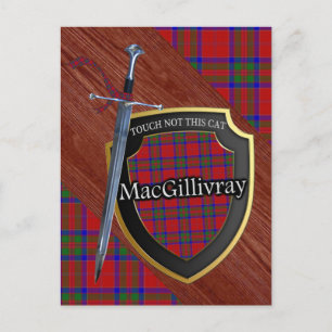 Clan MacGillivray Tartan Sword & Shield Postcard