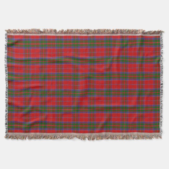 Clan MacGillivray Tartan Throw Blanket (Front)