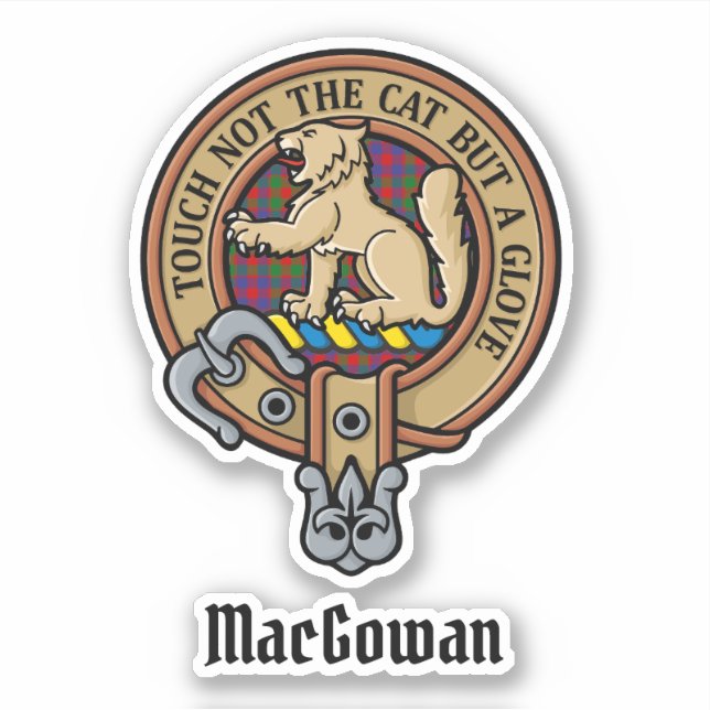Clan MacGowan Crest over Tartan (Front)