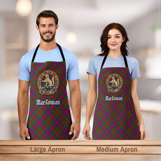 Clan MacGowan Crest over Tartan Apron (Creator Uploaded)