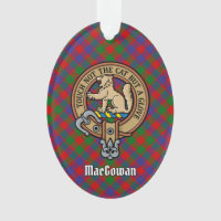 Clan MacGowan Crest over Tartan