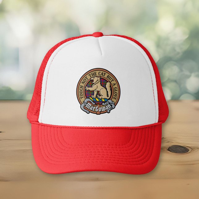 Clan MacGowan Crest over Tartan Trucker Hat (Creator Uploaded)