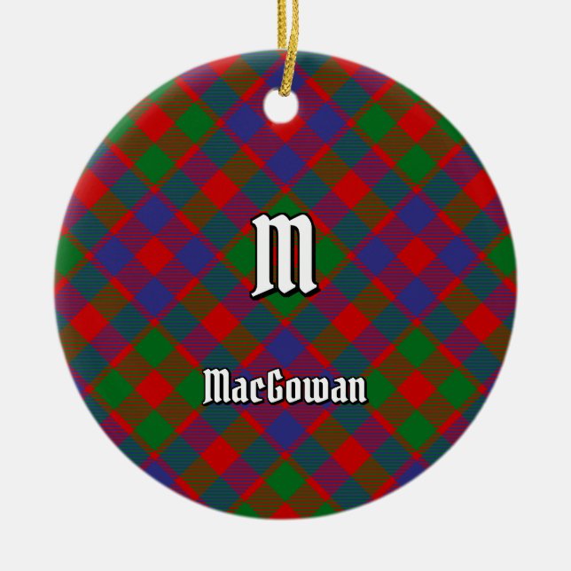 Clan MacGowan Tartan Ceramic Ornament (Front)