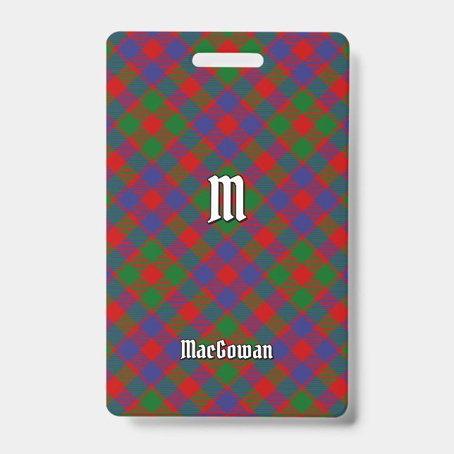Clan MacGowan Tartan ID Badge (Front)