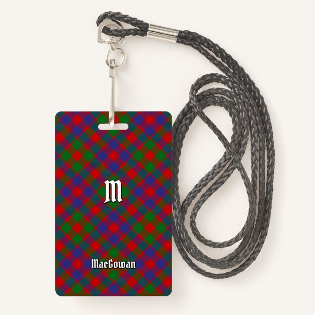 Clan MacGowan Tartan ID Badge (Front with Lanyard)