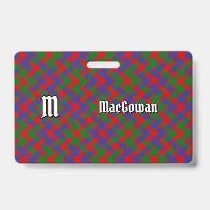 Clan MacGowan Tartan ID Badge