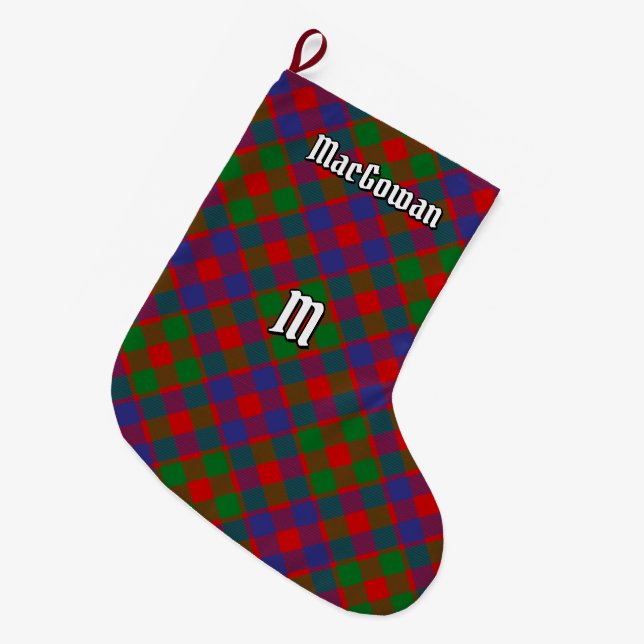 Clan MacGowan Tartan Large Christmas Stocking (Front (Hanging))