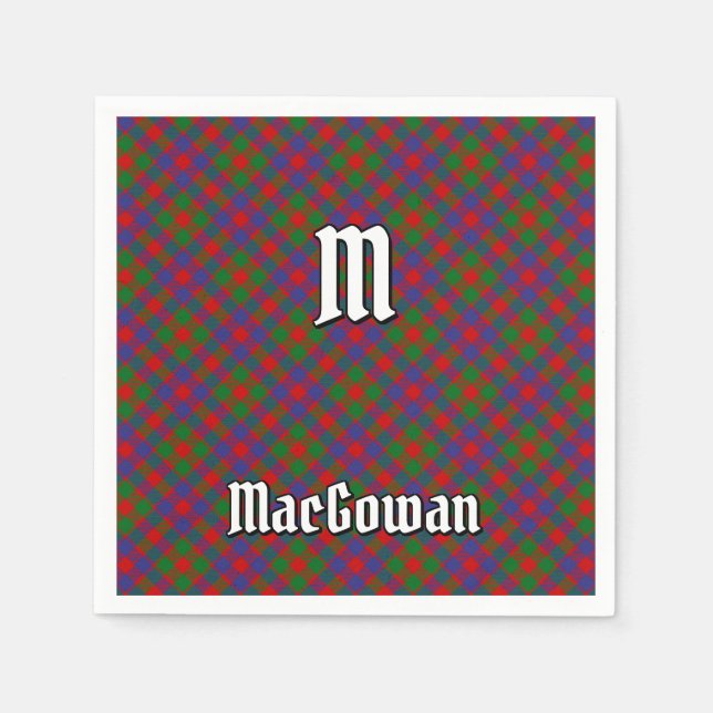 Clan MacGowan Tartan Napkin (Front)