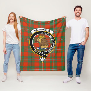Clan MacGregor Ancient Tartan Plaid Fleece Blanket